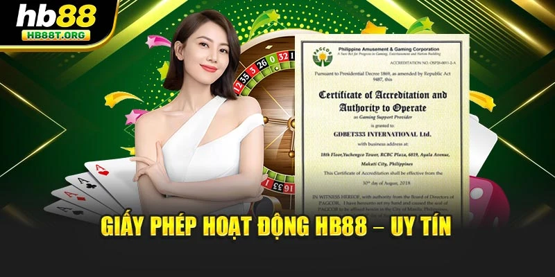 Giấy phép hoạt động Hb88 – uy tín